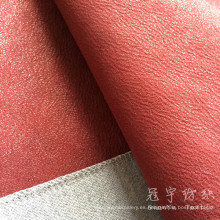 Poliéster recubierto de tela de tapicería de cuero artificial para el sofá